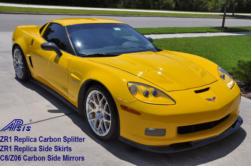 APsis ZR1/Z06/Grand Sport Corvette, ZR1 Style Side Skirts - Carbon Fiber